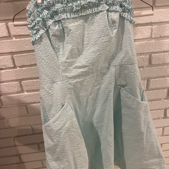 Strapless Searsuckee Lilly Pulitzer dress with pockets - Picture 1 of 1